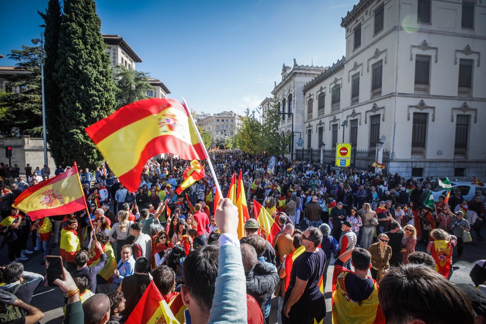 Las imágenes de la protesta en Granada contra la amnistía