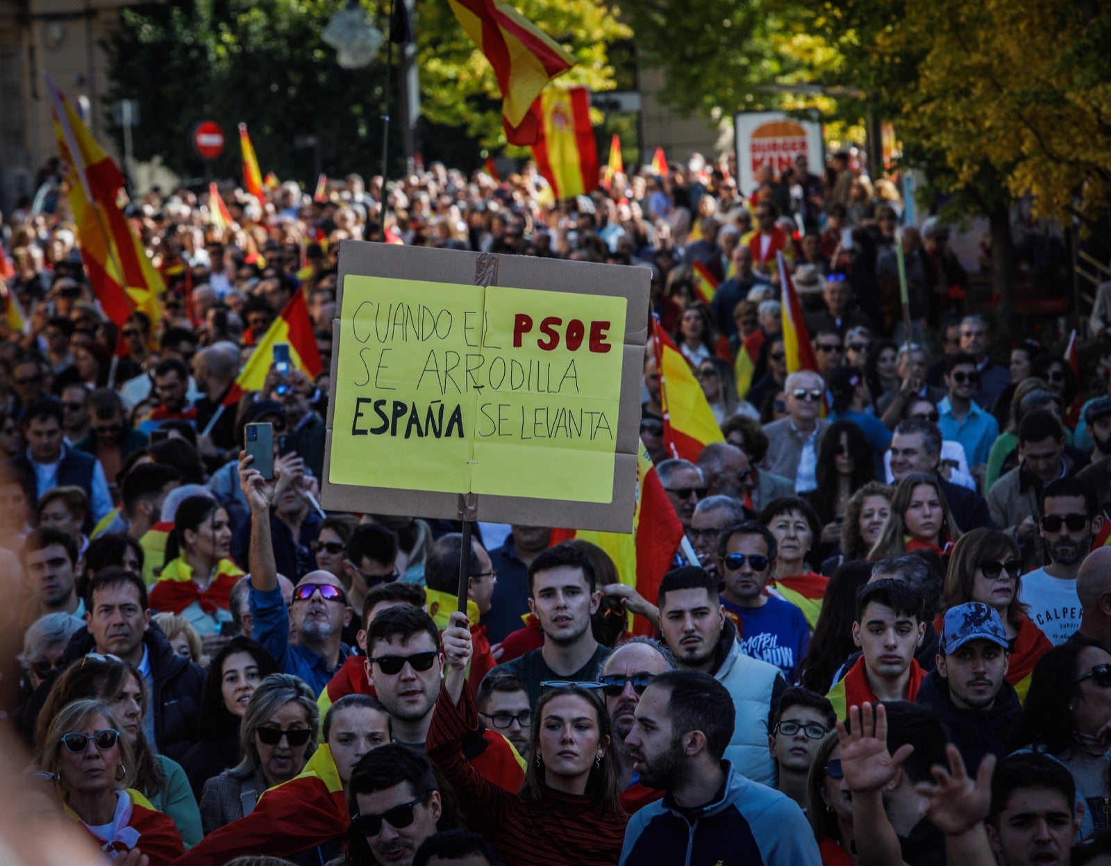 Las imágenes de la protesta en Granada contra la amnistía