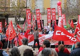 Imagen de archivo de una manifestación del 1 de mayo en Almería capital.