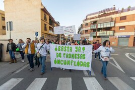 Las familias de Gójar se manifiestan por el pueblo.