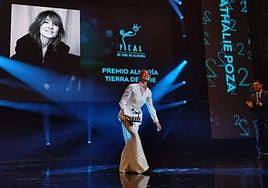 Nathalie Poza recibió el premio 'Almería, Tierra de Cine'.