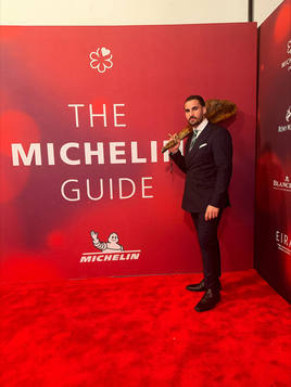 Navarro, con un 5 Jotas en la gala de la concesión de las Estrellas Michelín en Nueva York.