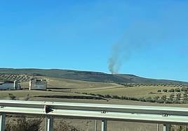 Humo en el término municipal de Padul.