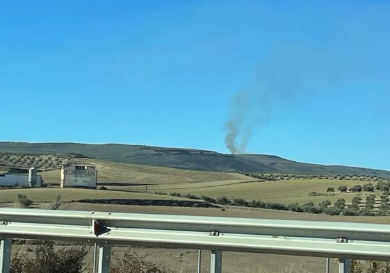 Humo en el término municipal de Padul.