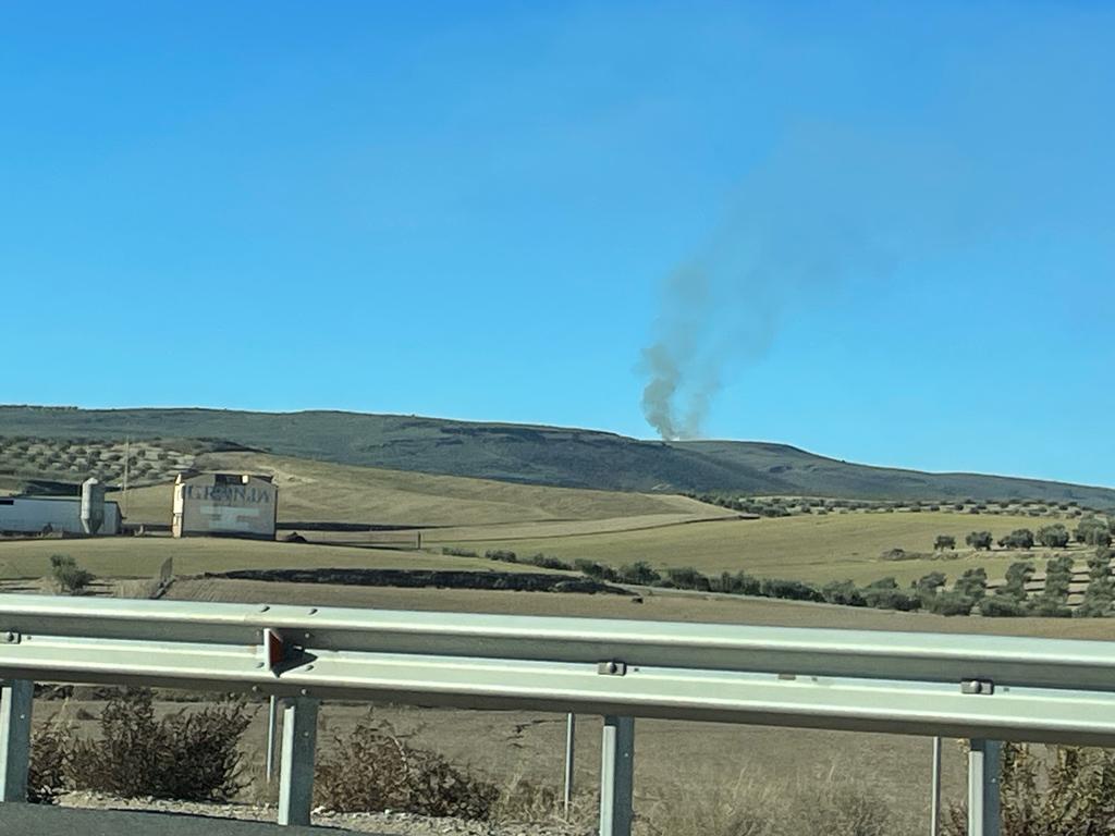 Humo en el término municipal de Padul.