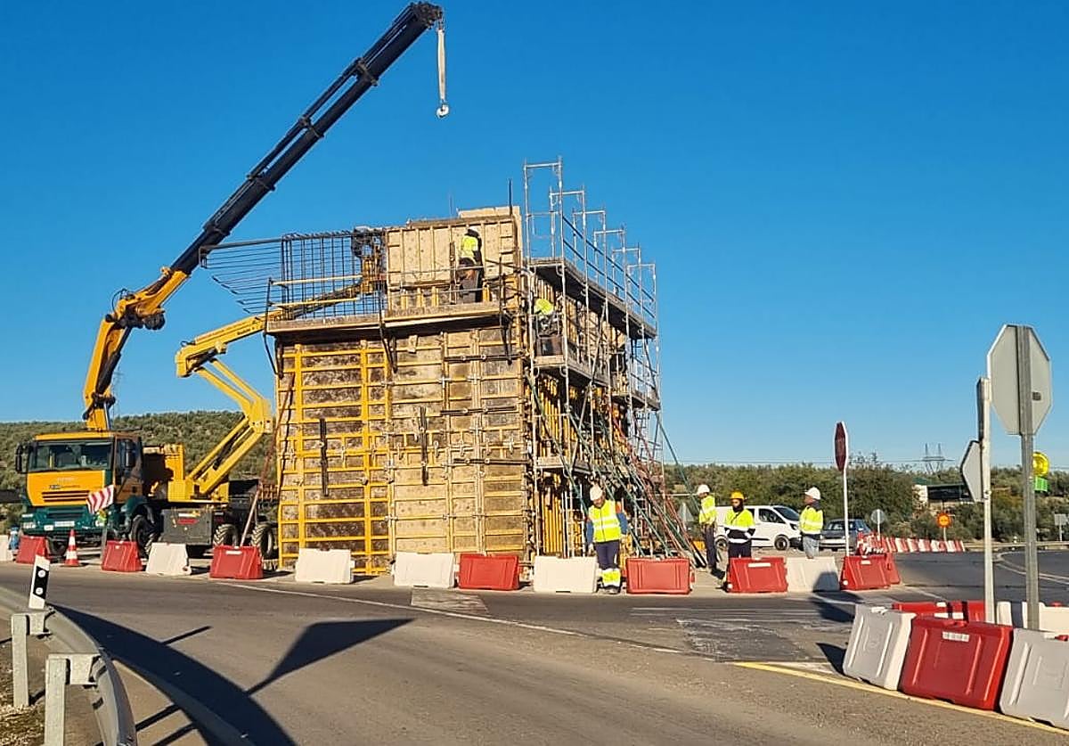 Uno de los tramos en obras.