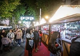 Puestos navideños instalados el año pasado en Granada