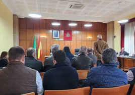 Los acusados en la sala de vistas de la Audiencia Provincial de Jaén.