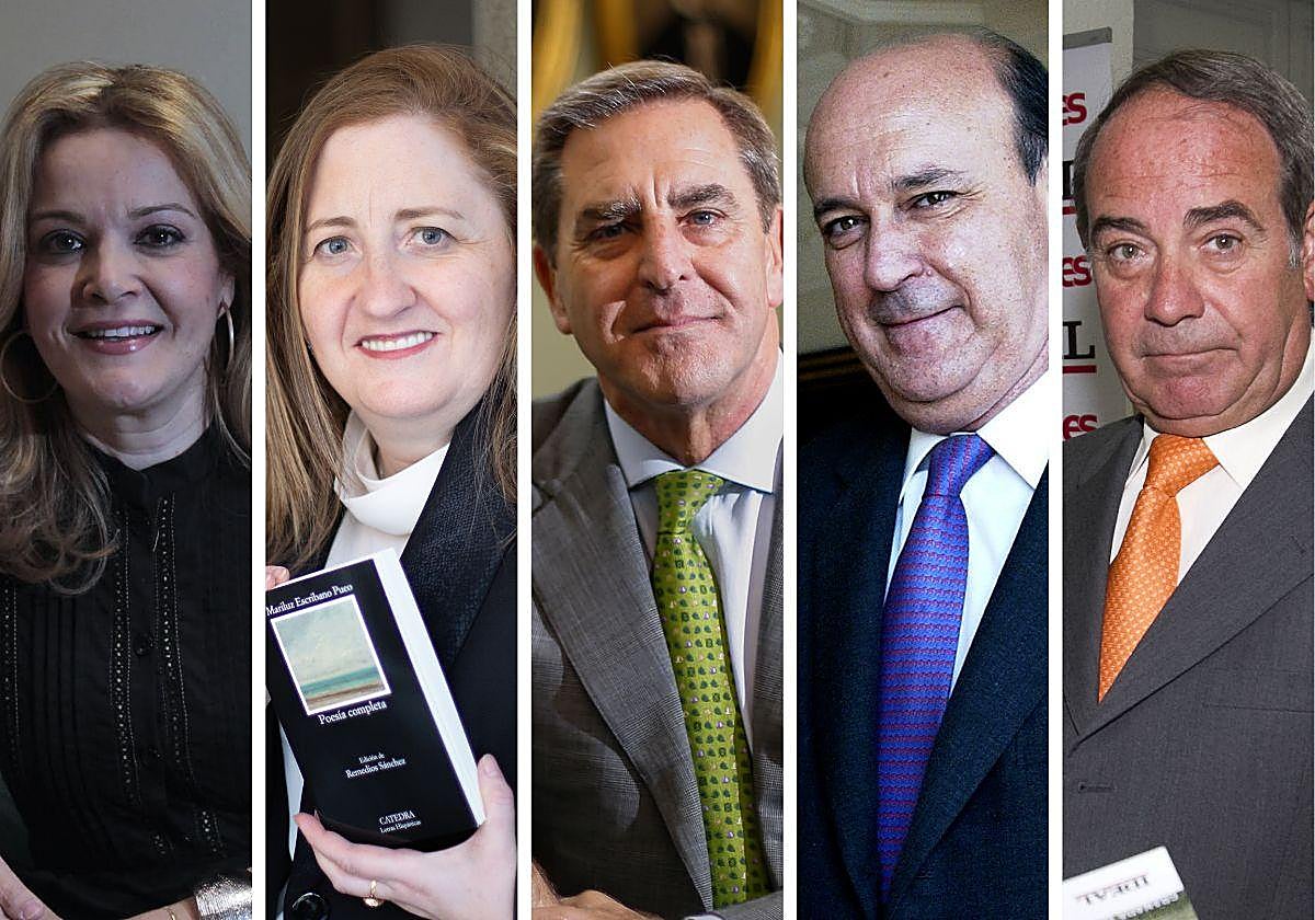 Ángeles Orantes, Remedios Sánchez, Leandro Cabrera, Andrés Ollero y Manuel Titos.