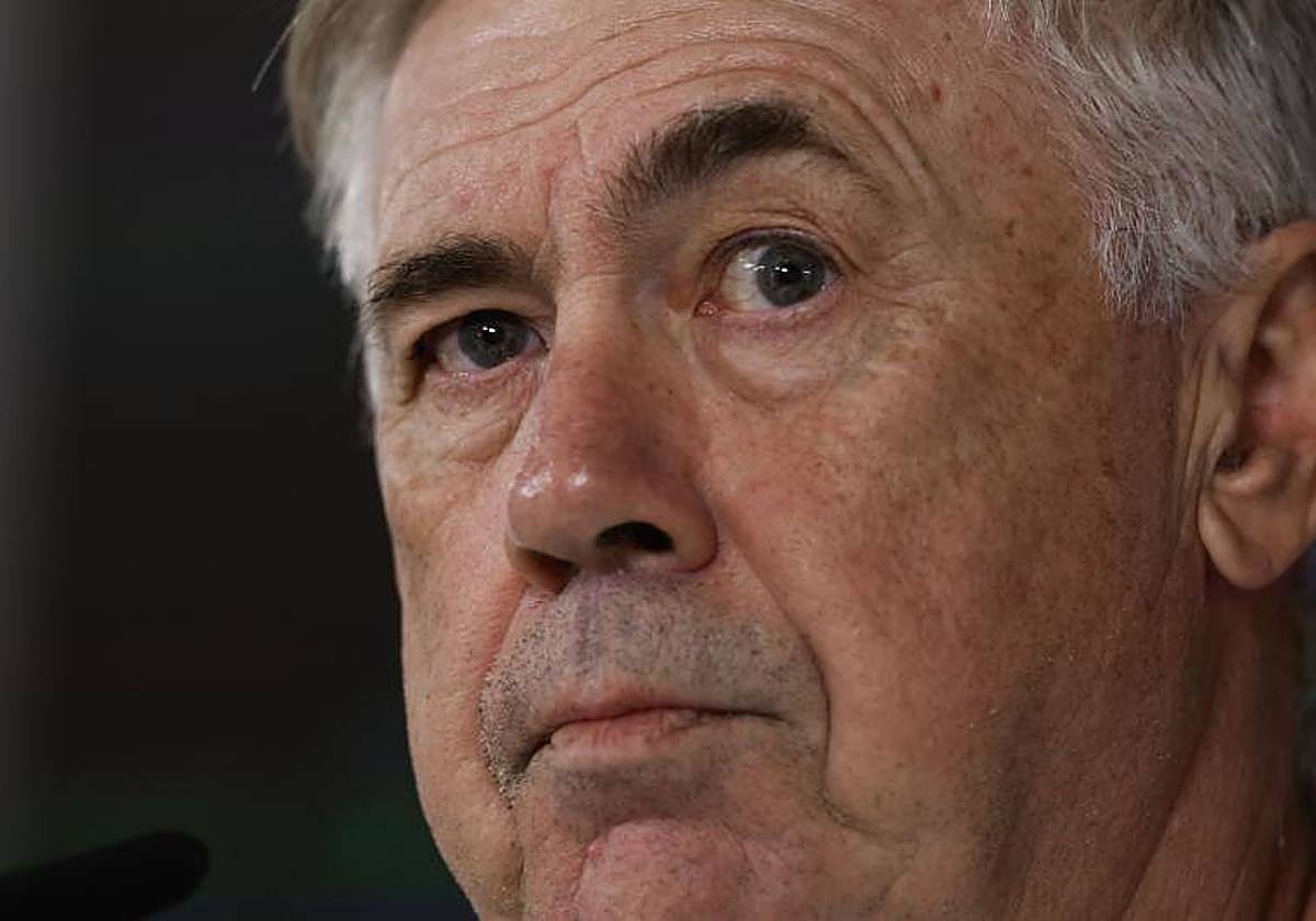 Carlo Ancelotti, durante su comparecencia de prensa.