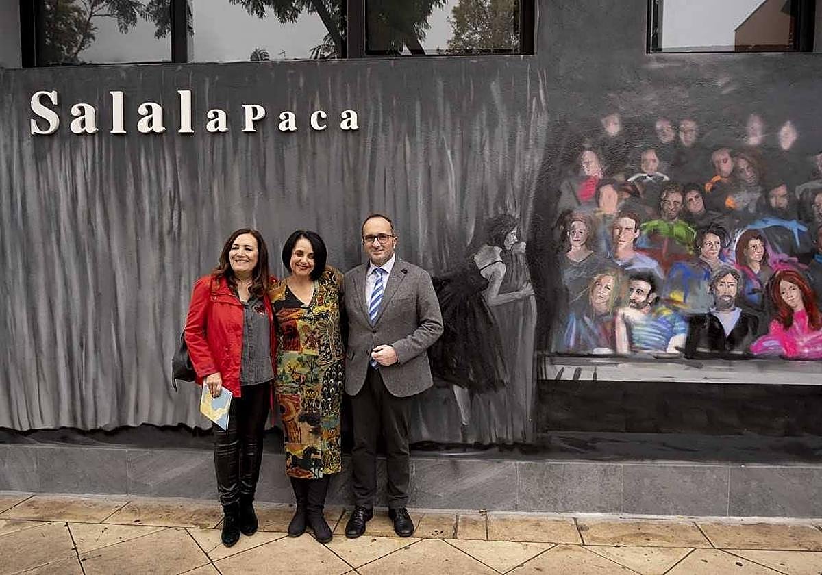 Catalina Madueño, Carmen Gámez y José Ayala.