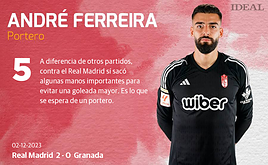 Las notas de los jugadores del Granada ante el Real Madrid