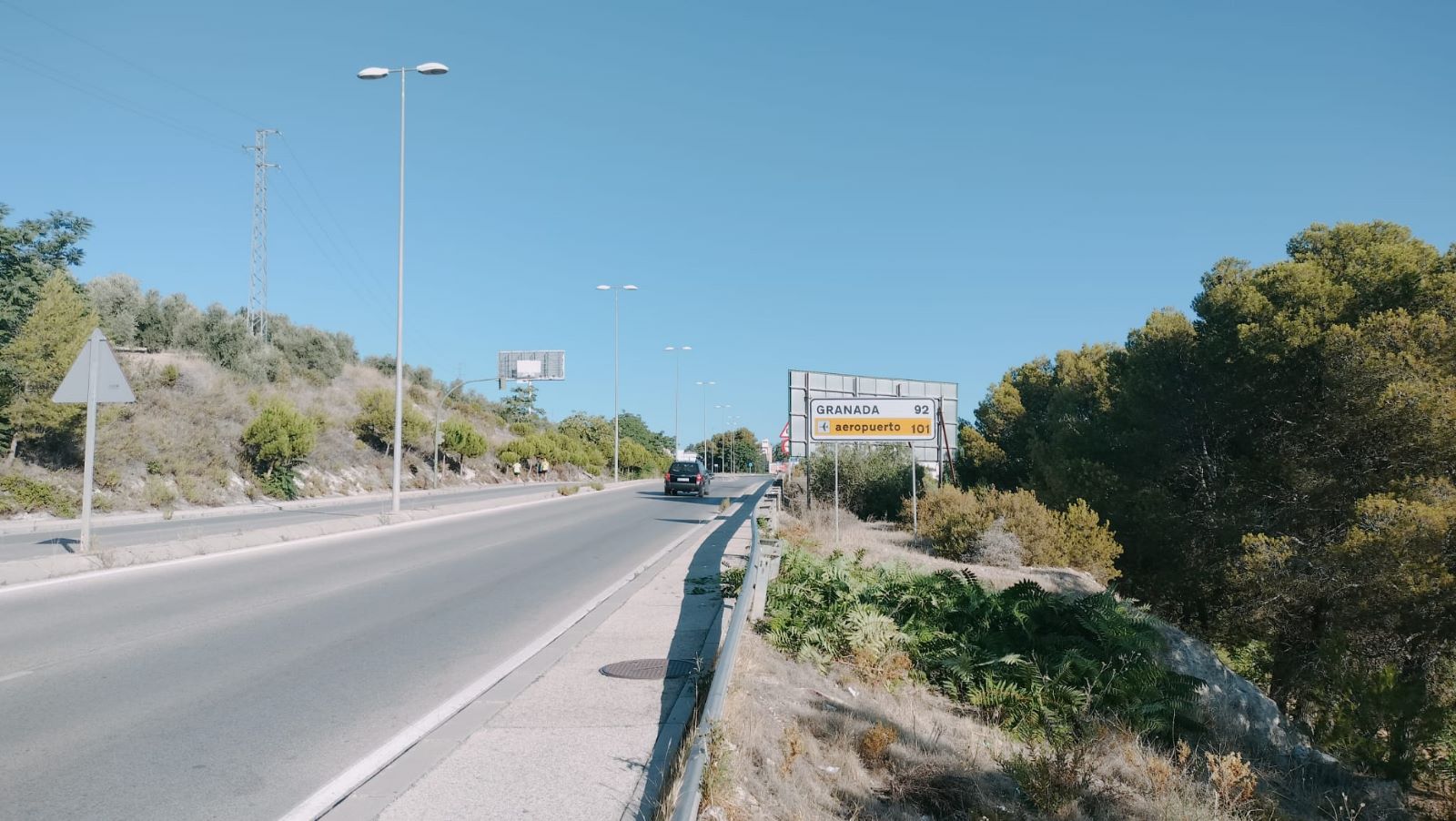 Acceso a Jaén por la carretera de Córdoba.