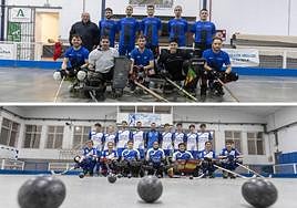 Arriba, el equipo de CPAlhambra. Abajo, el del Patín Cájar.