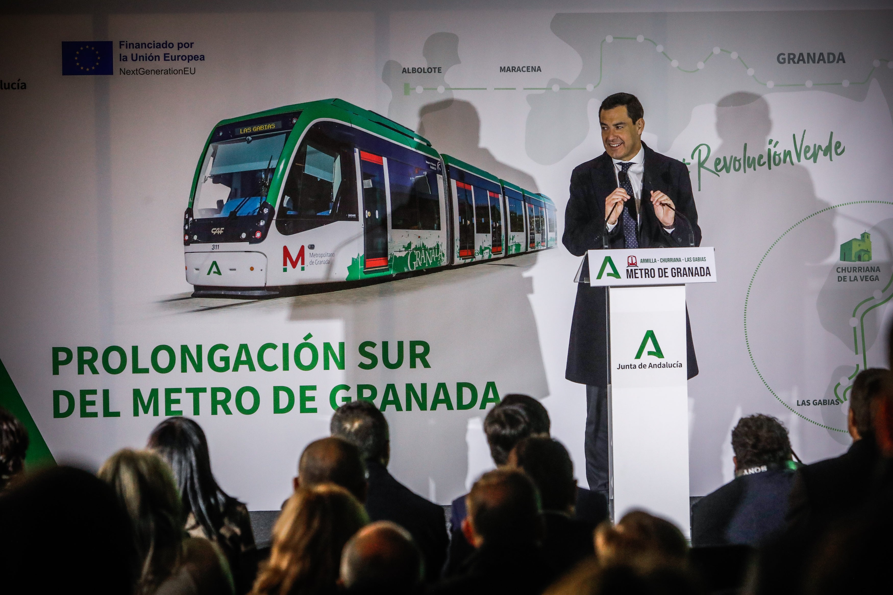 Las imágenes de la primera piedra de la ampliación del metro