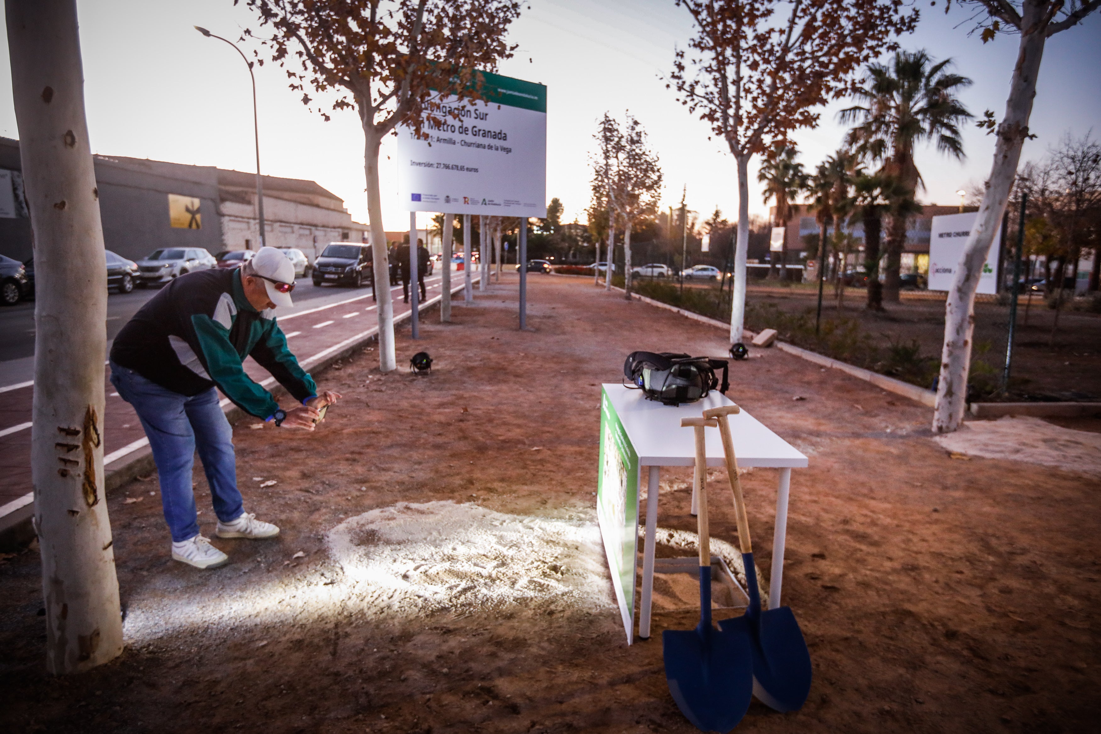 Las imágenes de la primera piedra de la ampliación del metro