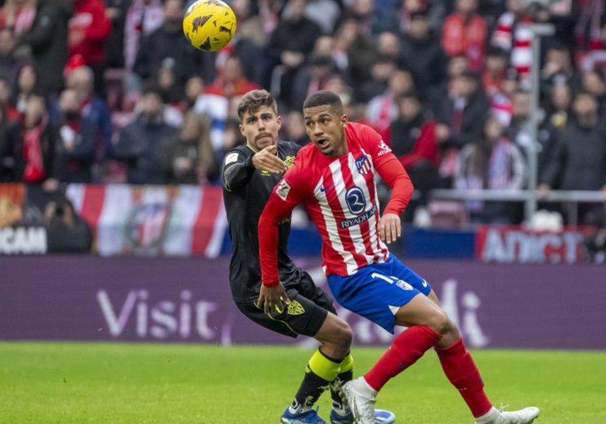 Alejandro Pozo se 'estrenó' como carrilero ante el Atlético de Madrid marcando a Samuel Lino.