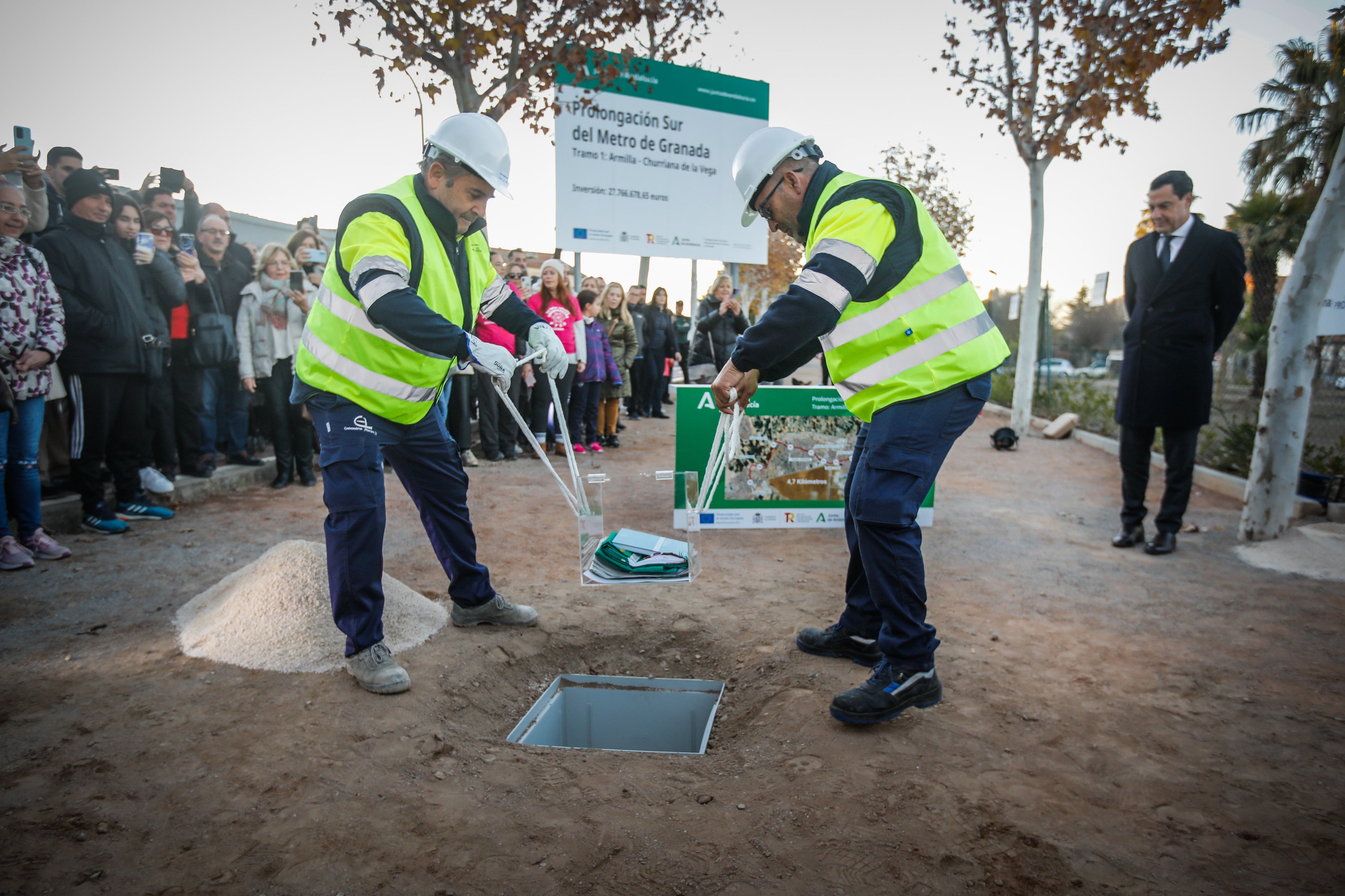 Imagen principal - Inauguración de las obras del metro de Churriana.