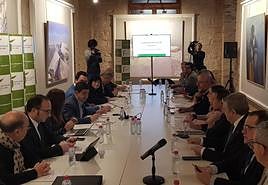 Francisco Reyes interviene en el Consejo Provincial de Turismo de hoy.