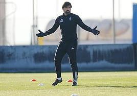 José Sambade, ya durante un entrenamiento del Granada.