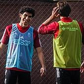 Jesús Vallejo, sonriente durante un entrenamiento anterior.
