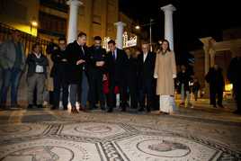 Inauguración, ayer, de la plaza de Almería en Macael.