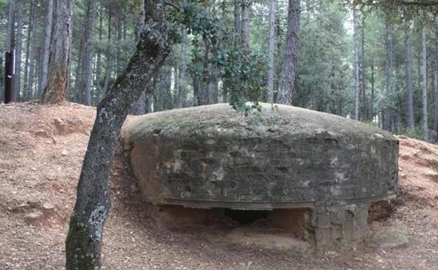 Un búnker en el Frente del Agua de la línea de combate situada en la sierra noreste de Madrid.