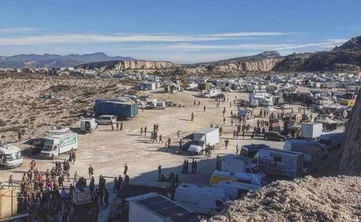 Fiesta rave celebrada en Sorbas en enero de 2022