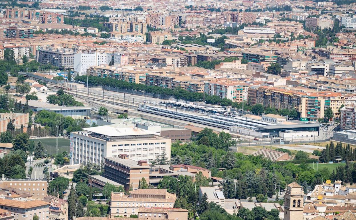 Vista aérea de la estación de Andaluces.