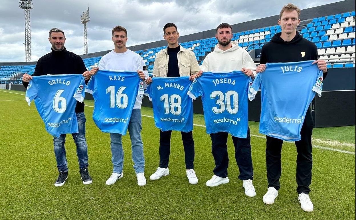 Los cinco fichajes que por el momento ha hecho el cuadro celeste. 