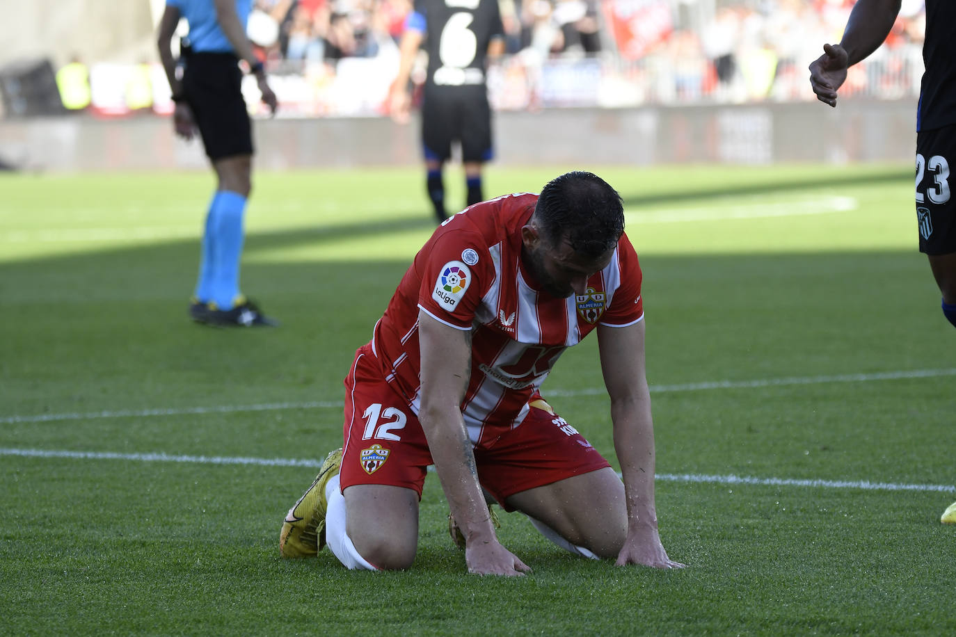 Lance del partido disputado este domingo.