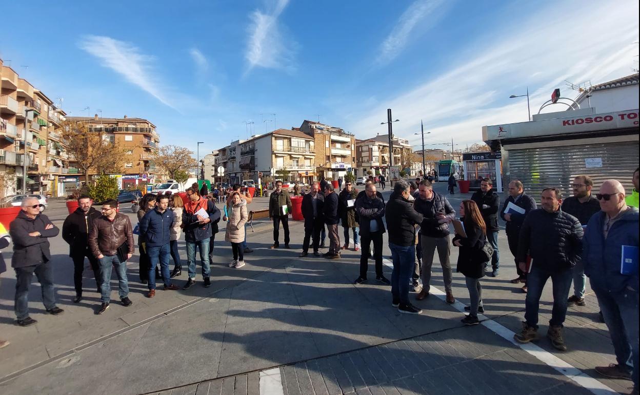 Treinta empresas interesadas en la prolongación sur del metro de Granada visitan el trazado