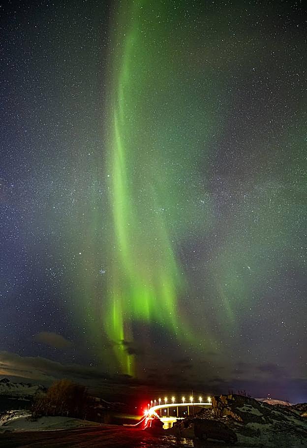 El espectáculo de las auroras boreales. 