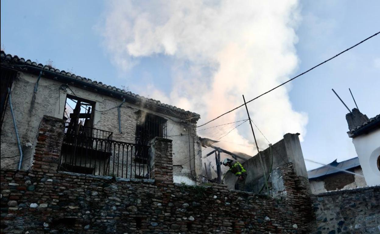 Incendio en la Cuesta de Gomérez.