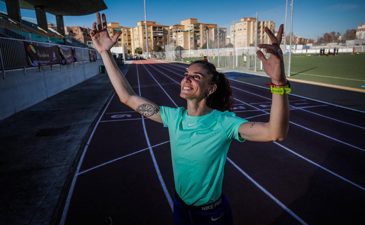 Laura Bueno, feliz en una imagen de archivo en Granada. 