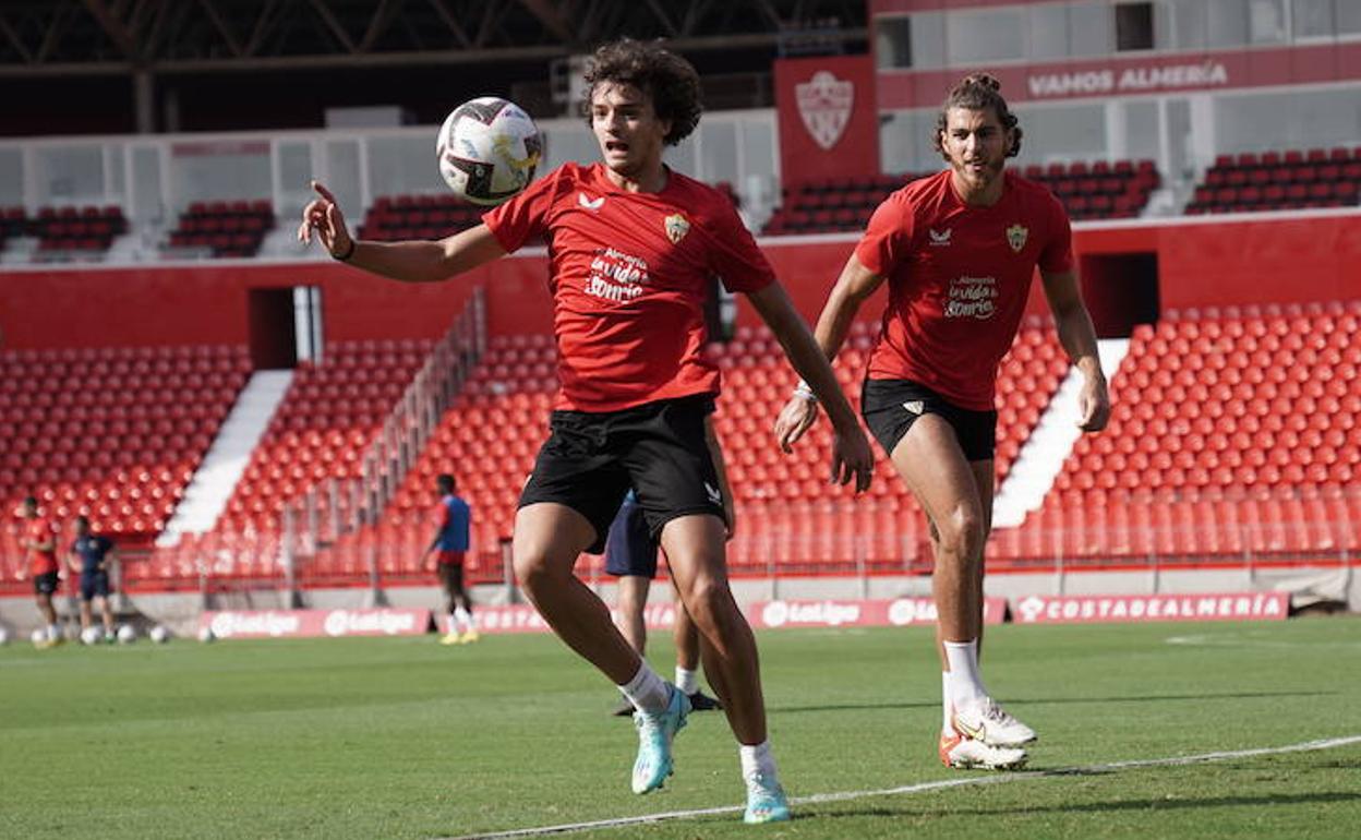 Gui Guedes en un enternamiento con el primer equipo. 