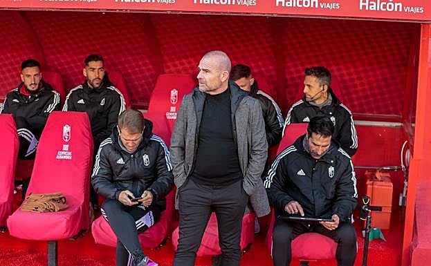 Paco López, antes del partido. 