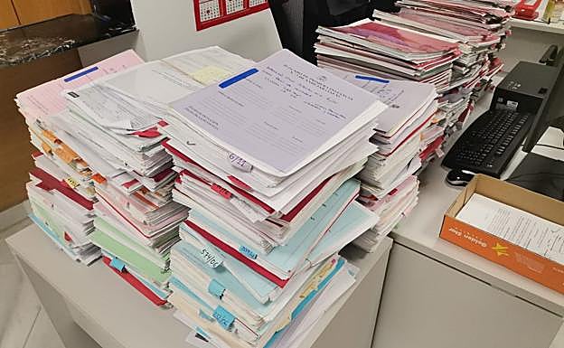 Acumulación de documentación pendiente en los juzgados jienenses. 