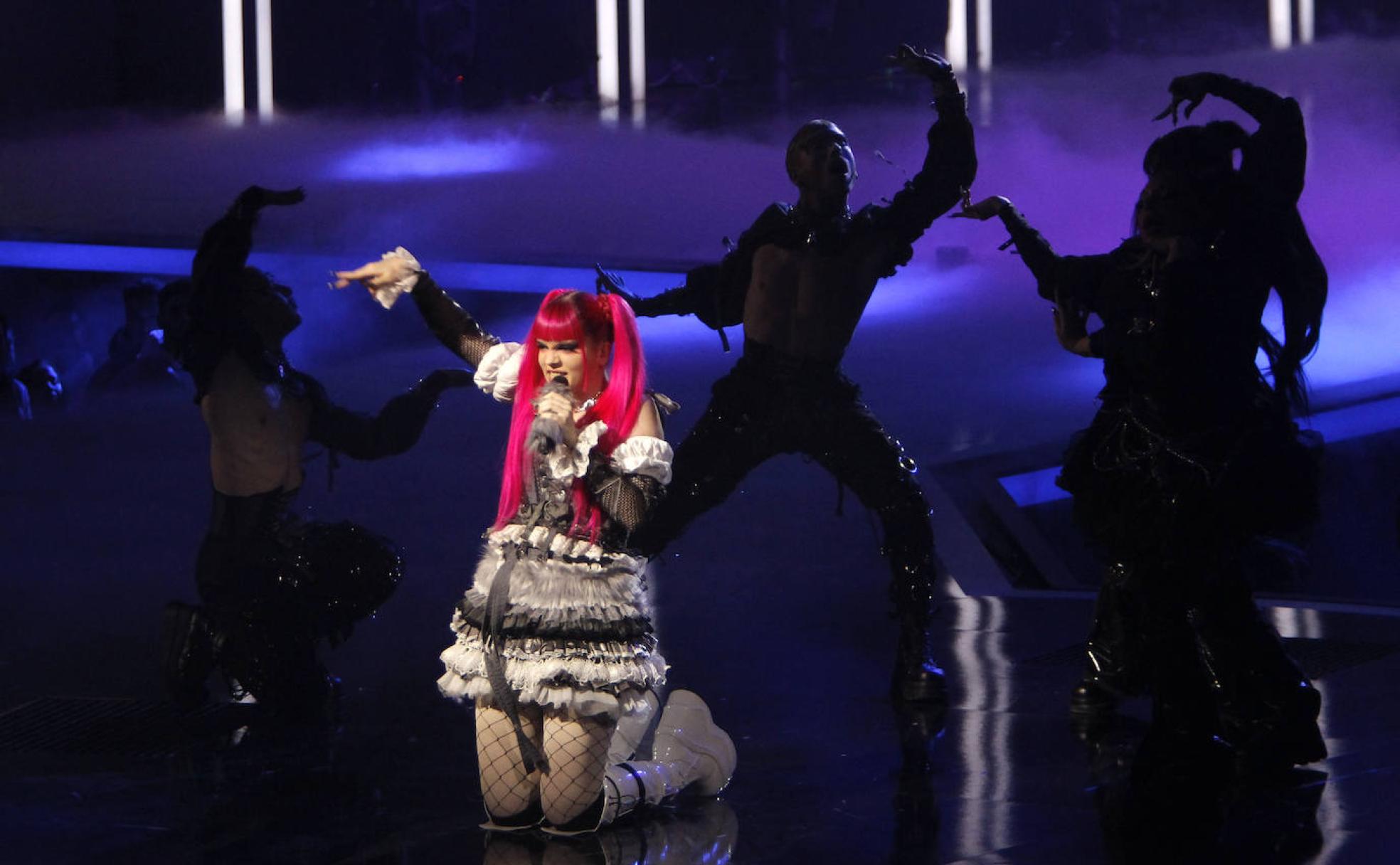 La granadina Rakky Ripper, durante su actuación en la semifinal del Benidorm Fest. 