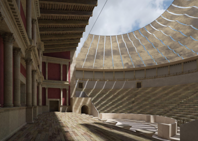 Imagen secundaria 1 - Distintas perspectivas del Teatro Romano de Guadix. 