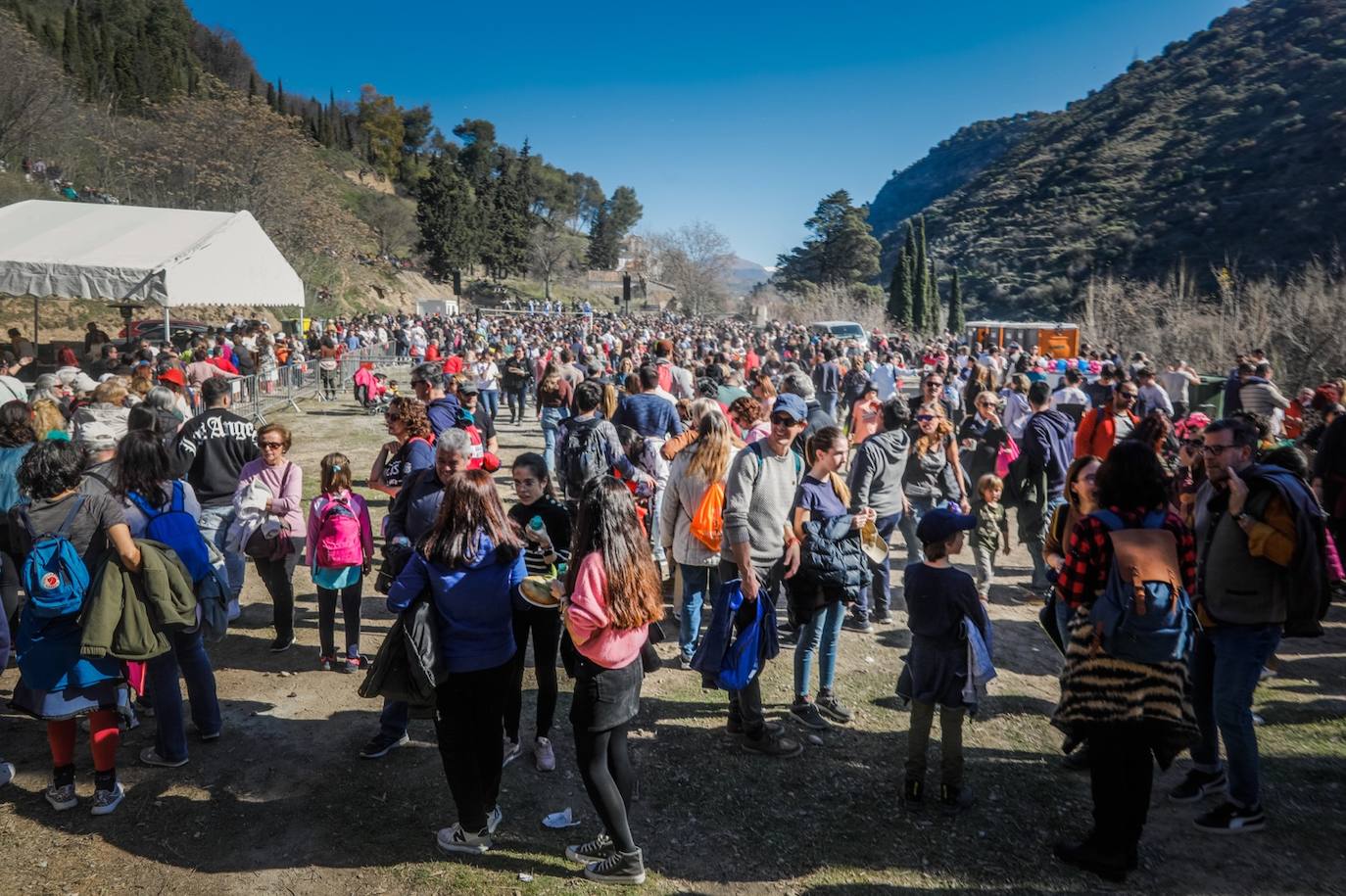 Ambiente este domingo en la romería.