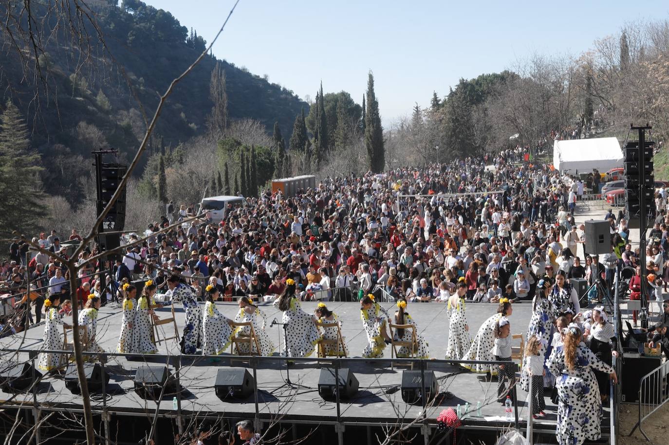 Ambiente este domingo en la romería.