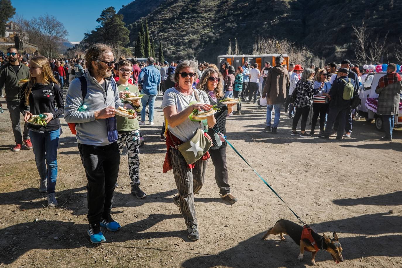 Ambiente este domingo en la romería.