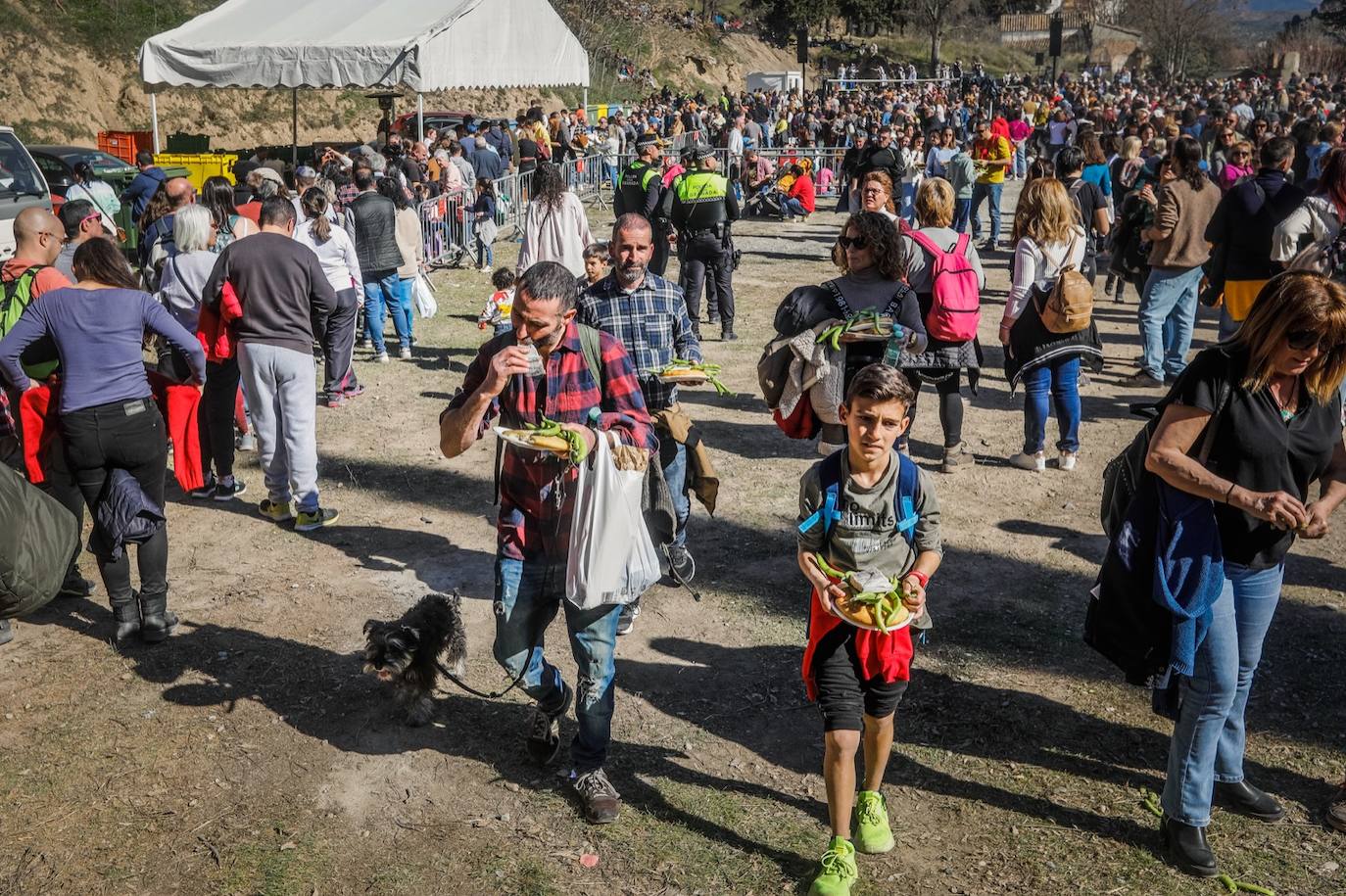 Ambiente este domingo en la romería.