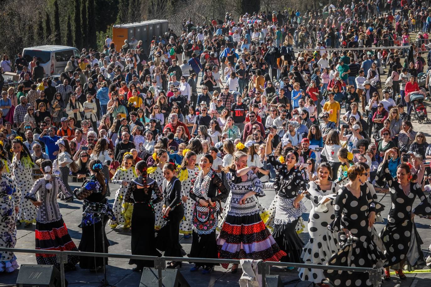 Ambiente este domingo en la romería.