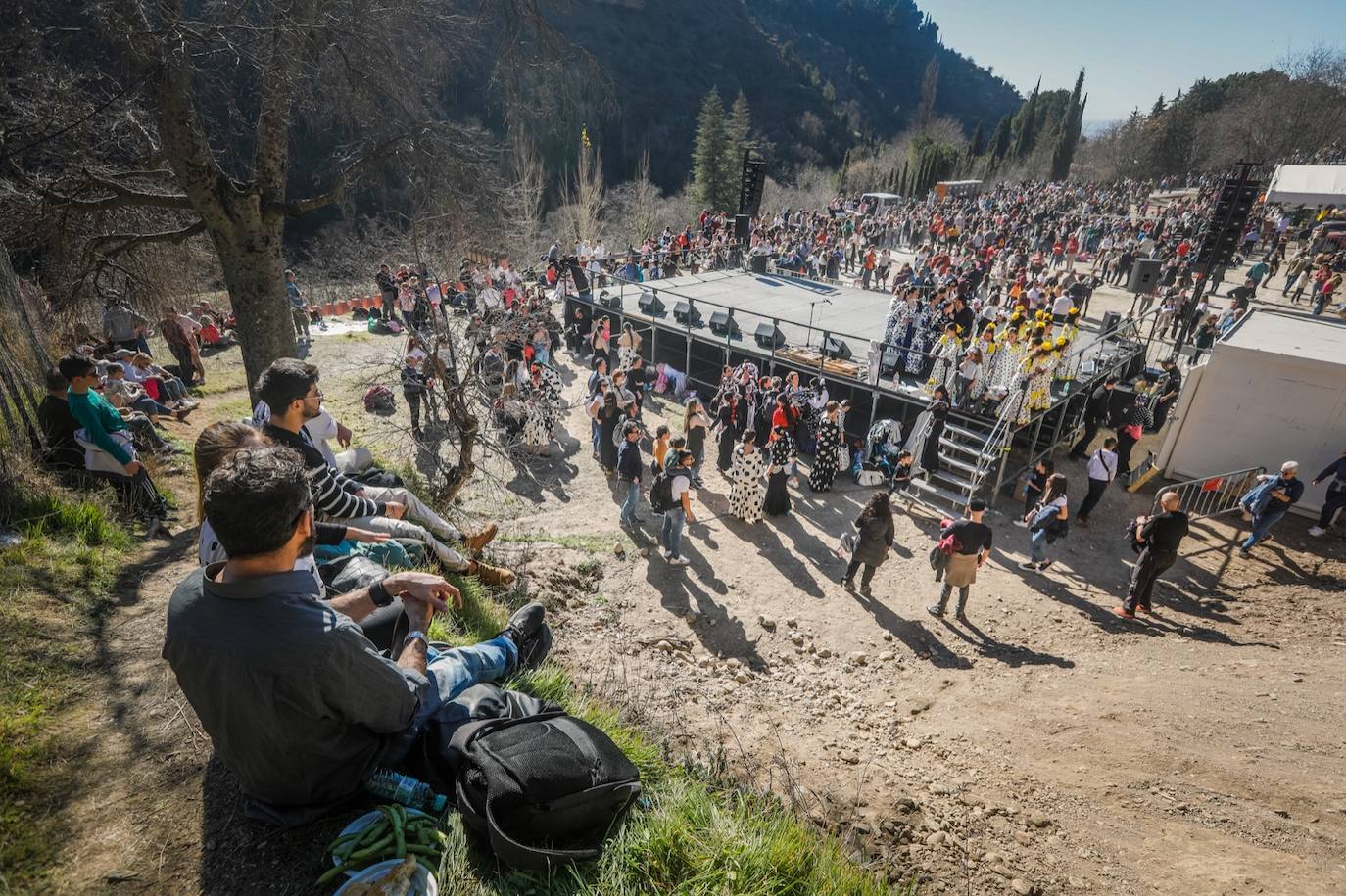 Ambiente este domingo en la romería.