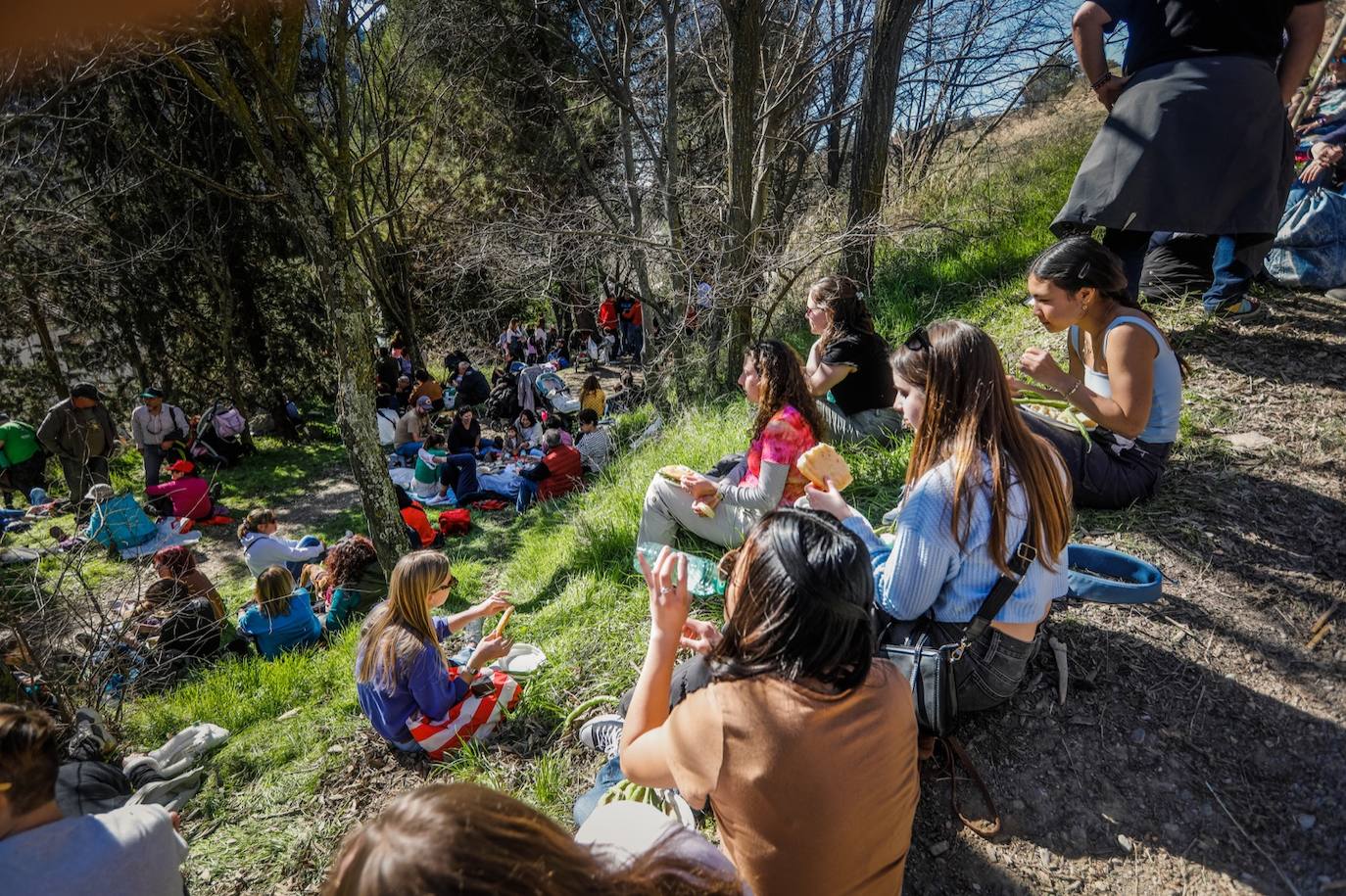 Ambiente este domingo en la romería.