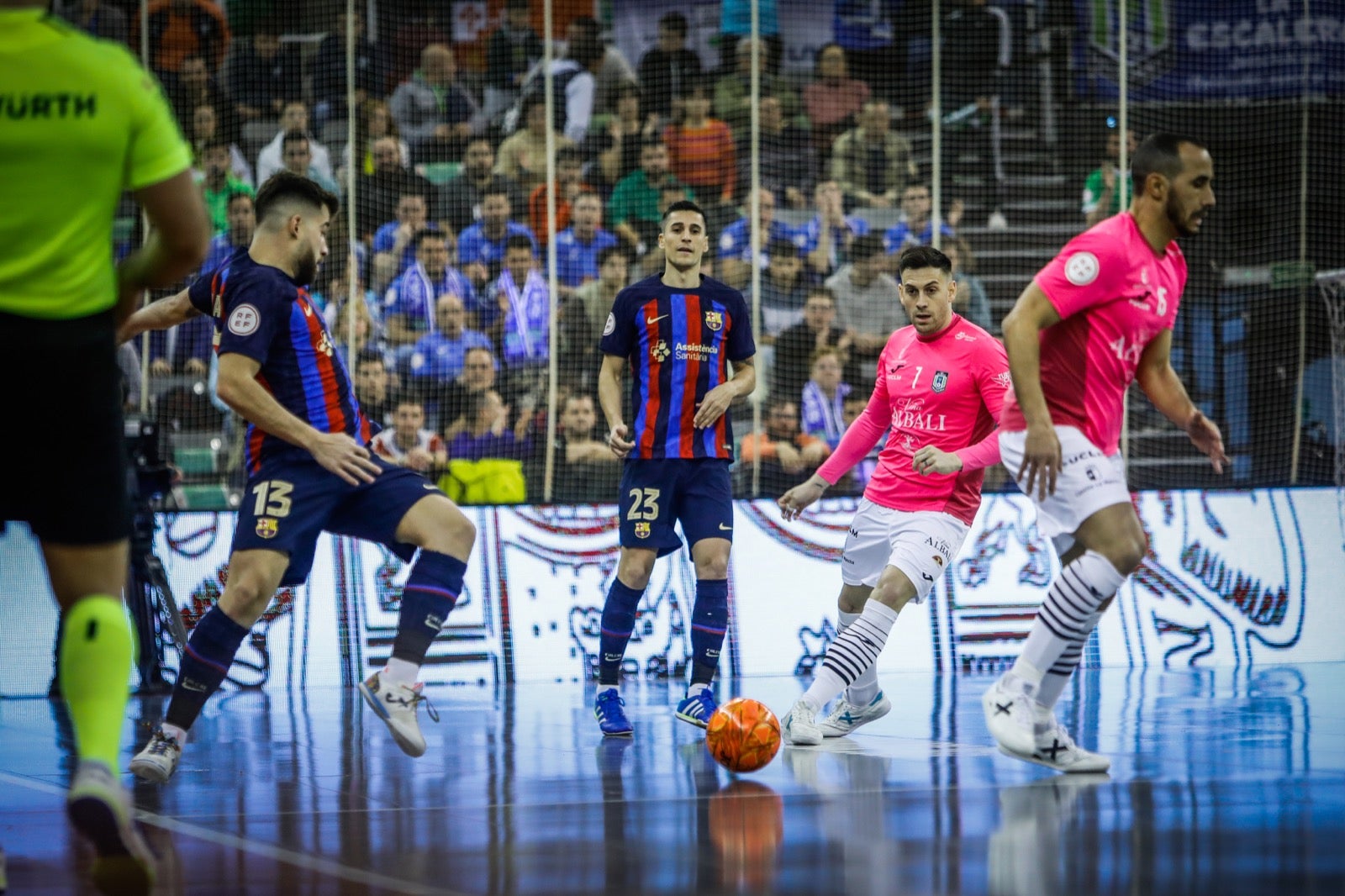 Momento del primer encuentro de la Copa de España, disputado entre el Barcelona y el Viña Albali de Valdepeñas.