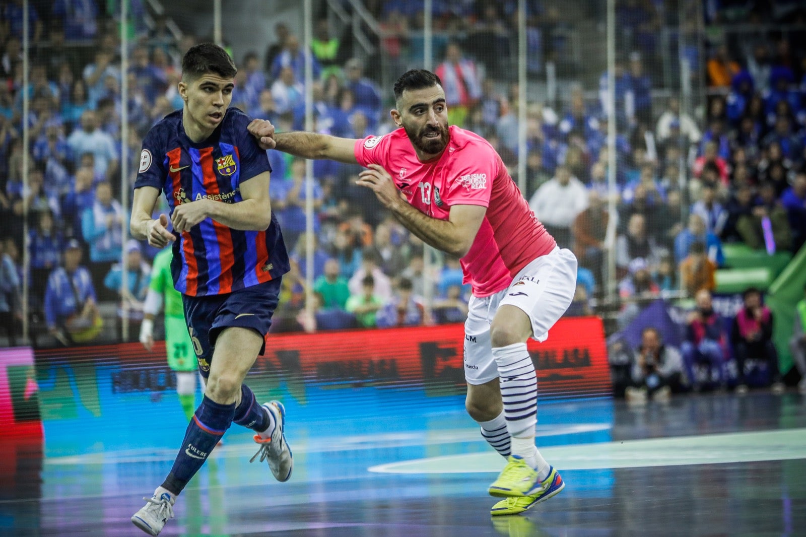 Momento del primer encuentro de la Copa de España, disputado entre el Barcelona y el Viña Albali de Valdepeñas.