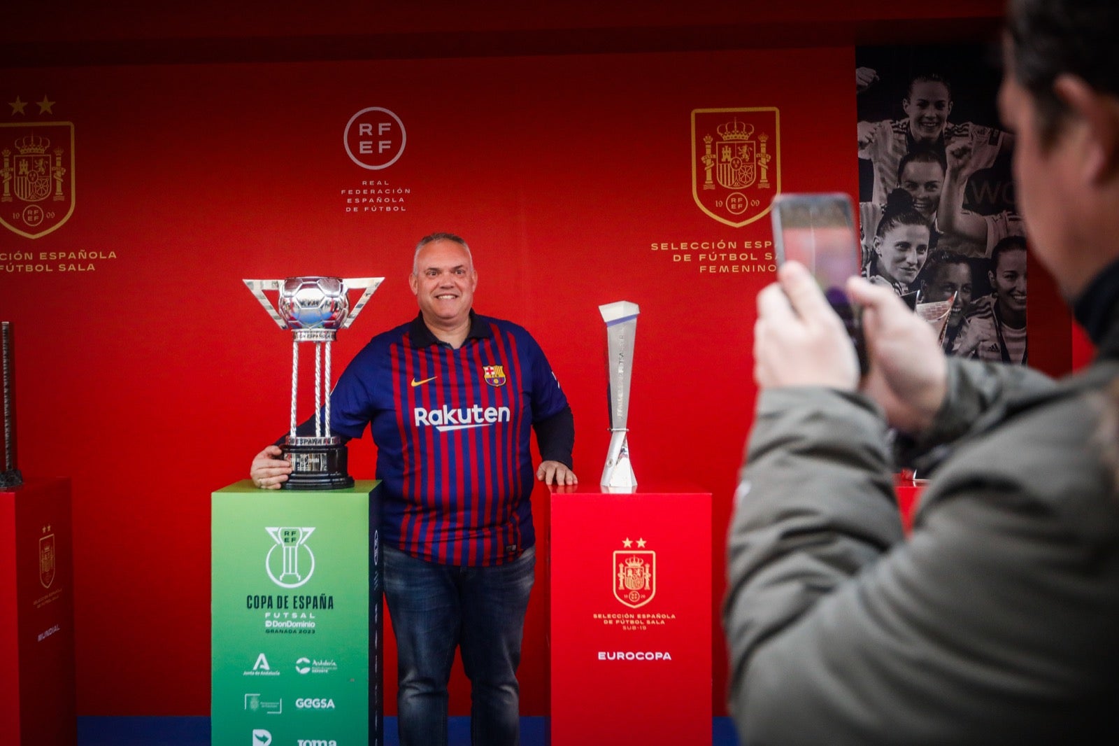 Momento del primer encuentro de la Copa de España, disputado entre el Barcelona y el Viña Albali de Valdepeñas.